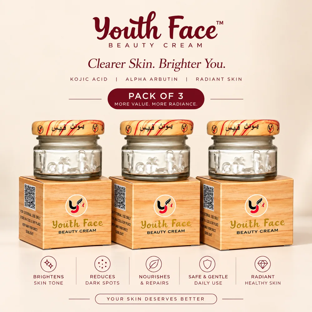 Youth Face Beauty Cream Pack of 3 – Kojic Acid & Alpha Arbutin